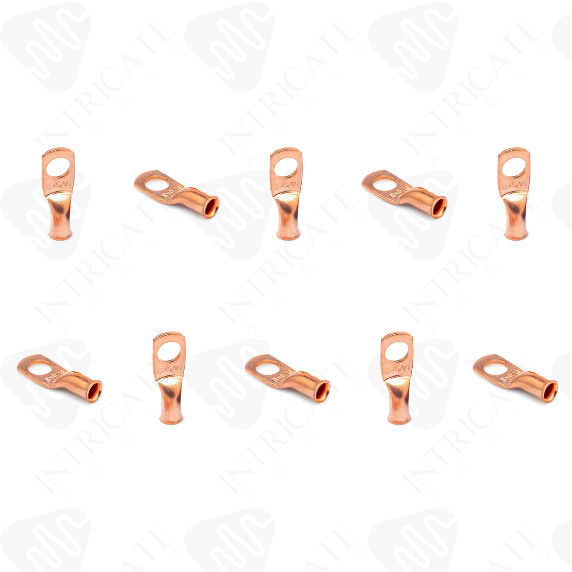 Intricate Audio 8 Gauge Copper Lug Ring Terminals (10 Pack)