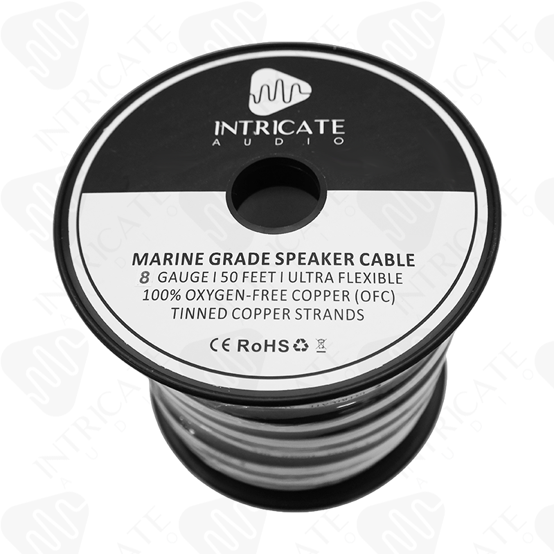 Intricate Audio 8 Gauge Tinned OFC Speaker Wire - 100 Feet