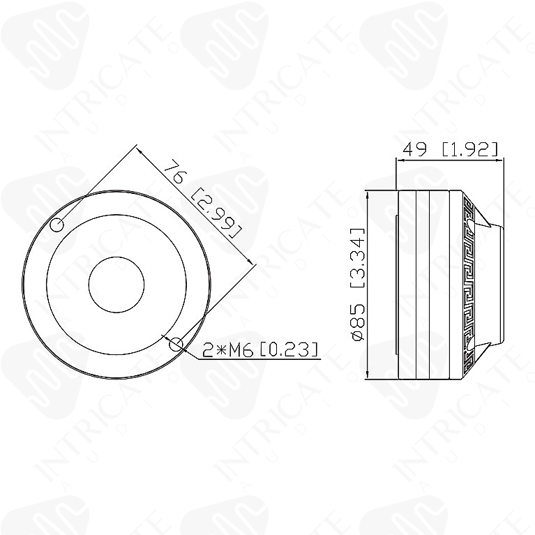 PLA x Intricate Audio 1.75" Tweeter