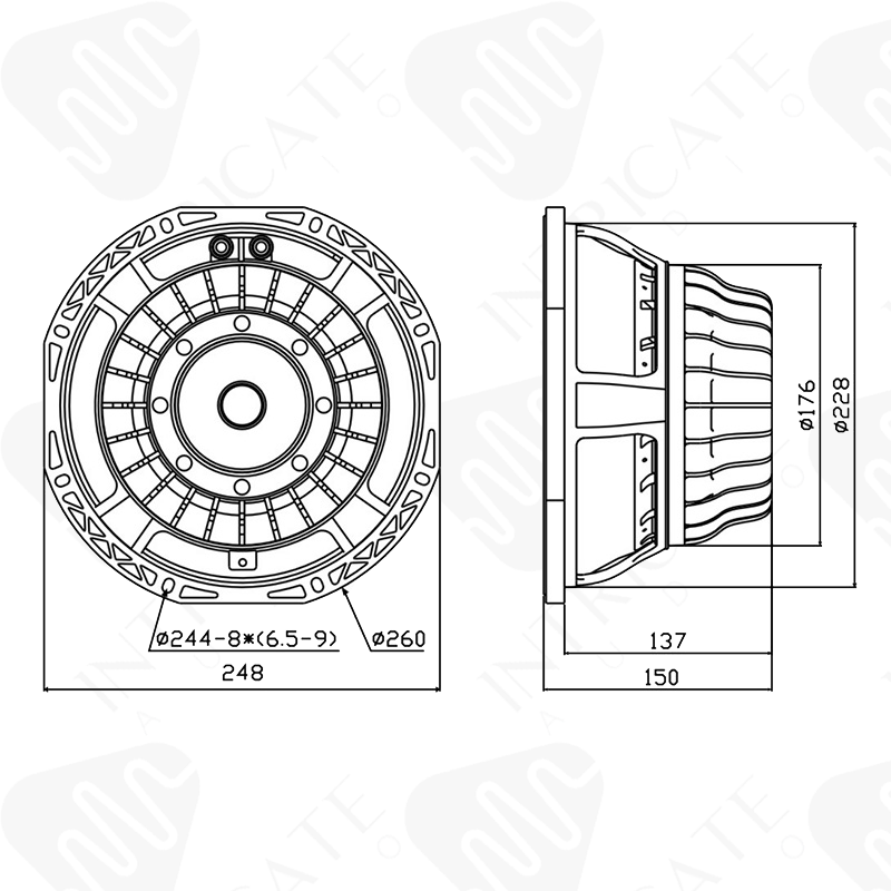 PLA x Intricate Audio 10" Speaker (High-Power)