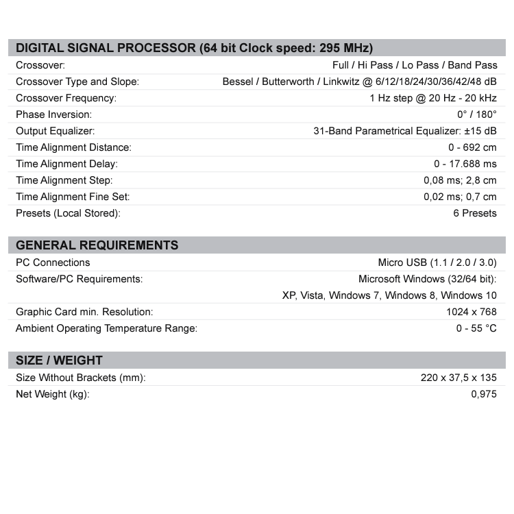 MUSWAY TUNE12 DSP