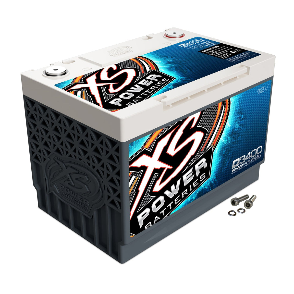 XS Power D3400 Group 34 AGM battery alternate view