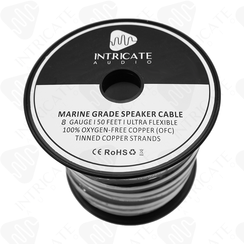 Intricate Audio 8 Gauge Tinned OFC Speaker Wire - 50 Feet