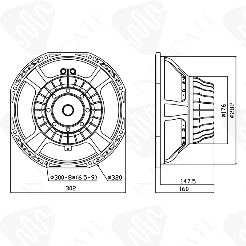 PLA x Intricate Audio 12" Speaker (High-Power)