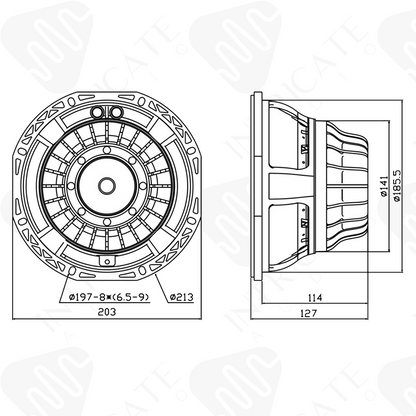 PLA x Intricate Audio 8" Speaker (High-Power)